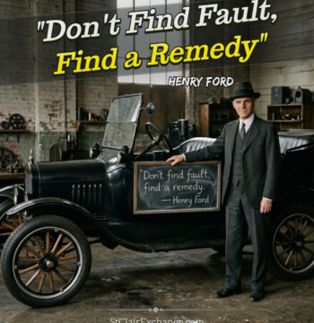 "Don't find fault, find a remedy. — Henry Ford"
